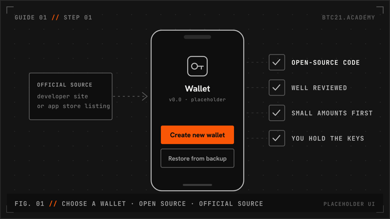 Choosing a wallet: install from the developer’s official site or app store listing. Placeholder interface.